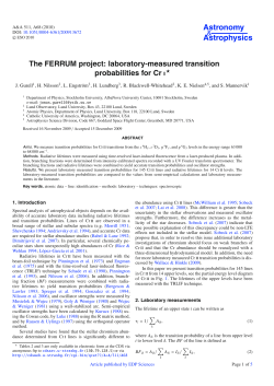 The FERRUM project: laboratory-measured transition probabilities