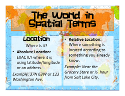 The World in Spatial Terms
