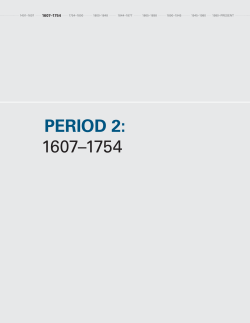 period 2: 1607&ndash;1754 - Hackettstown School District