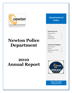 Newton Police Department 2010 Annual Report
