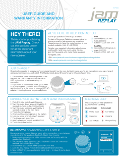 Instruction book - Jam Audio Canada
