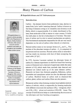 Many Phases of Carbon - Indian Academy of Sciences