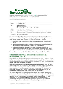 effects of longwall mining and subsidence on overburden