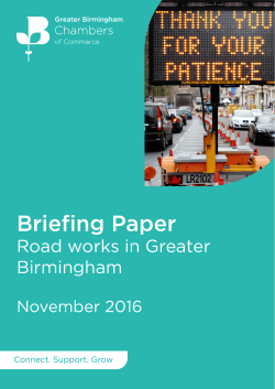 Briefing Paper - Birmingham Chamber of Commerce