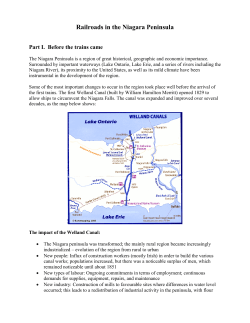History of Railroads in Niagara