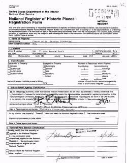 National Register of Historic Places Registration Form