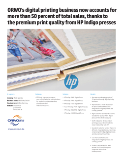 HP Indigo 7600 Digital Presses | IT case study | ORWO Net GmbH | HP
