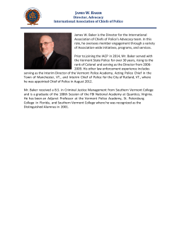 Director, Advocacy International Association of Chiefs of