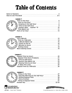 Table of Contents - Learning Resources