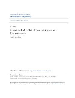 American Indian Tribal Death