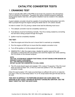 CATALYTIC CONVERTER TESTS