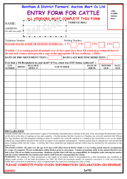 standard cattle entry form