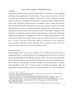 Piracy and the compromise of International Security Assertions The