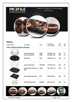 Bakery - Profile Packaging Manufacturers