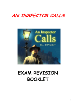 AN INSPECTOR CALLS - Todmorden High School