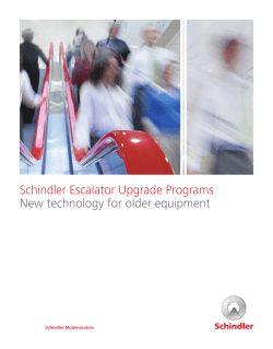 Schindler Escalator Upgrades brochure