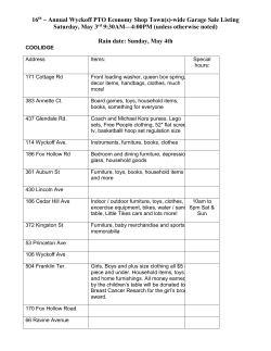 16th ~ Annual Wyckoff PTO Economy Shop Town(s)