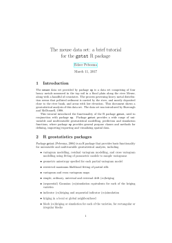 The meuse data set: a brief tutorial for the gstat R package