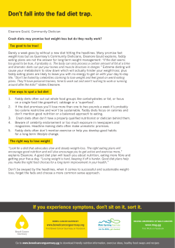 Don`t fall in to the fad diet trap