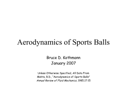 Aerodynamics of Sports Balls