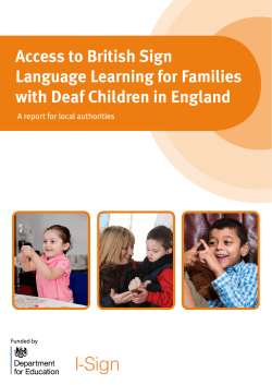 Access to British Sign Language Learning for Families with Deaf