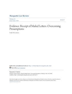 Evidence: Receipt of Mailed Letters