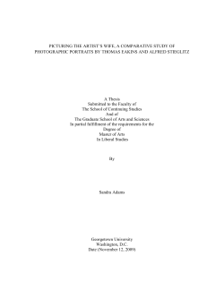 PICTURING THE ARTIST`S WIFE, A COMPARATIVE STUDY OF
