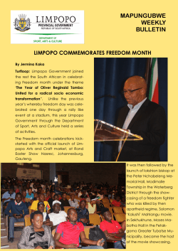 READ MORE - Limpopo Department of Sport, Arts and Culture