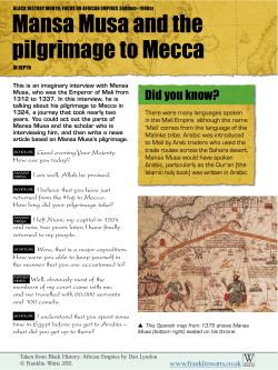 Mansa Musa and the pilgrimage to Mecca