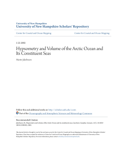 Hypsometry and Volume of the Arctic Ocean and Its Constituent Seas
