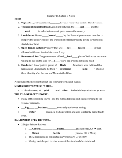 Chapter 15 Section 3 Notes Vocab 1. Vigilante: __self