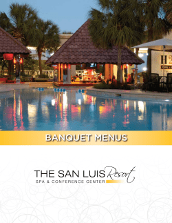 banquet menus - San Luis Resort