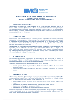 introduction to the guidelines on the organization and method of