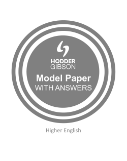Model Paper - Hodder Education