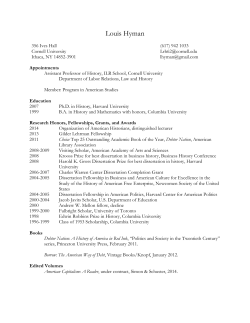 Louis_Hyman_CV_2014_NEW - Cornell University ILR School