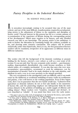 Factory Discipline in the Industrial Revolution