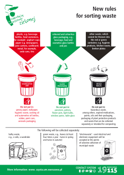 New rules for sorting waste