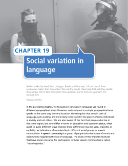 Social variation in language