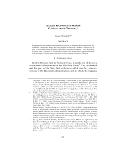 Louise Weinberg** Carolene Products, with its Footnote Four,1 is