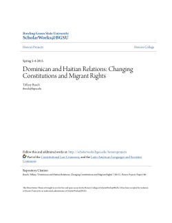 Dominican and Haitian Relations: Changing Constitutions and