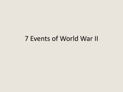 7 Events of World War II