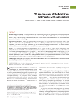 MR Spectroscopy of the Fetal Brain: Is It Possible without Sedation?