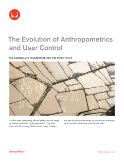The Evolution of Anthropometrics and User Control
