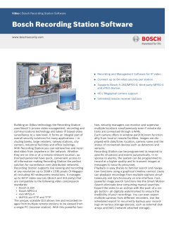 Bosch Recording Station Software