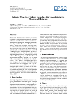 Interior Models of Saturn Including the Uncertainties in Shape and