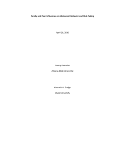 Family and Peer Influences on Adolescent Behavior
