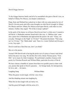 David Griggs-Janower To the Griggs