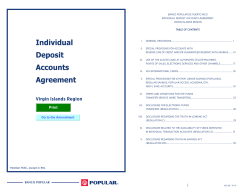 Deposit Account Agreement
