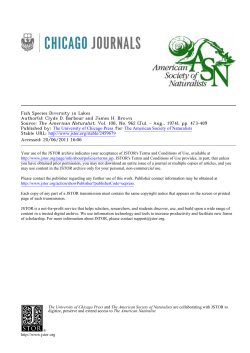 Fish Species Diversity in Lakes