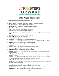 2017 Project Descriptions